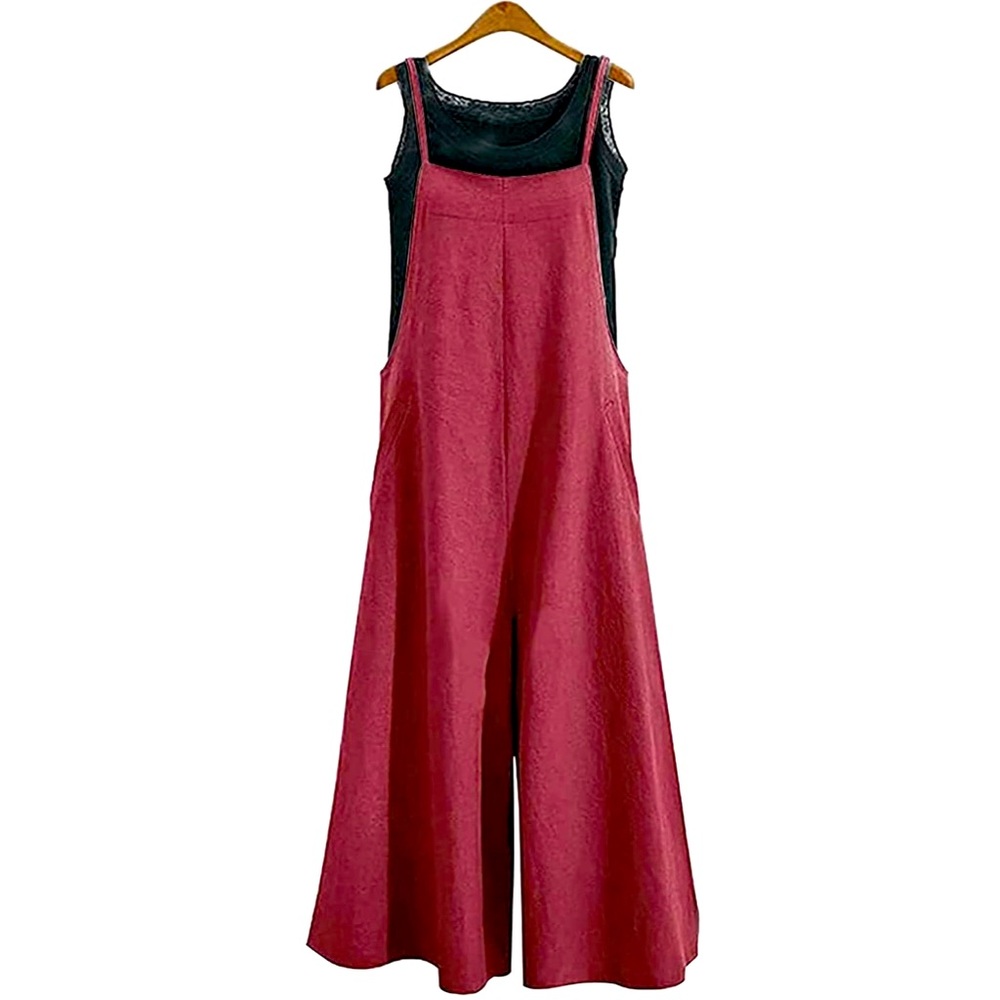 Aedvoouer Overalls Baggy Cotton Linen Jumpsuits Wide Leg Harem